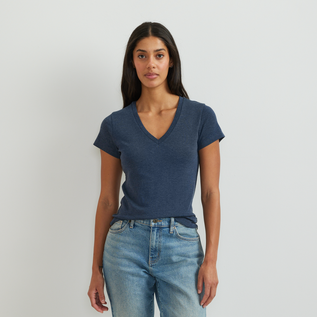 Women's Everyday Short-Sleeve V-Neck T-Shirt